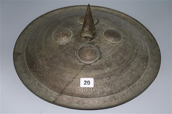 19th century Persian Damascened shield